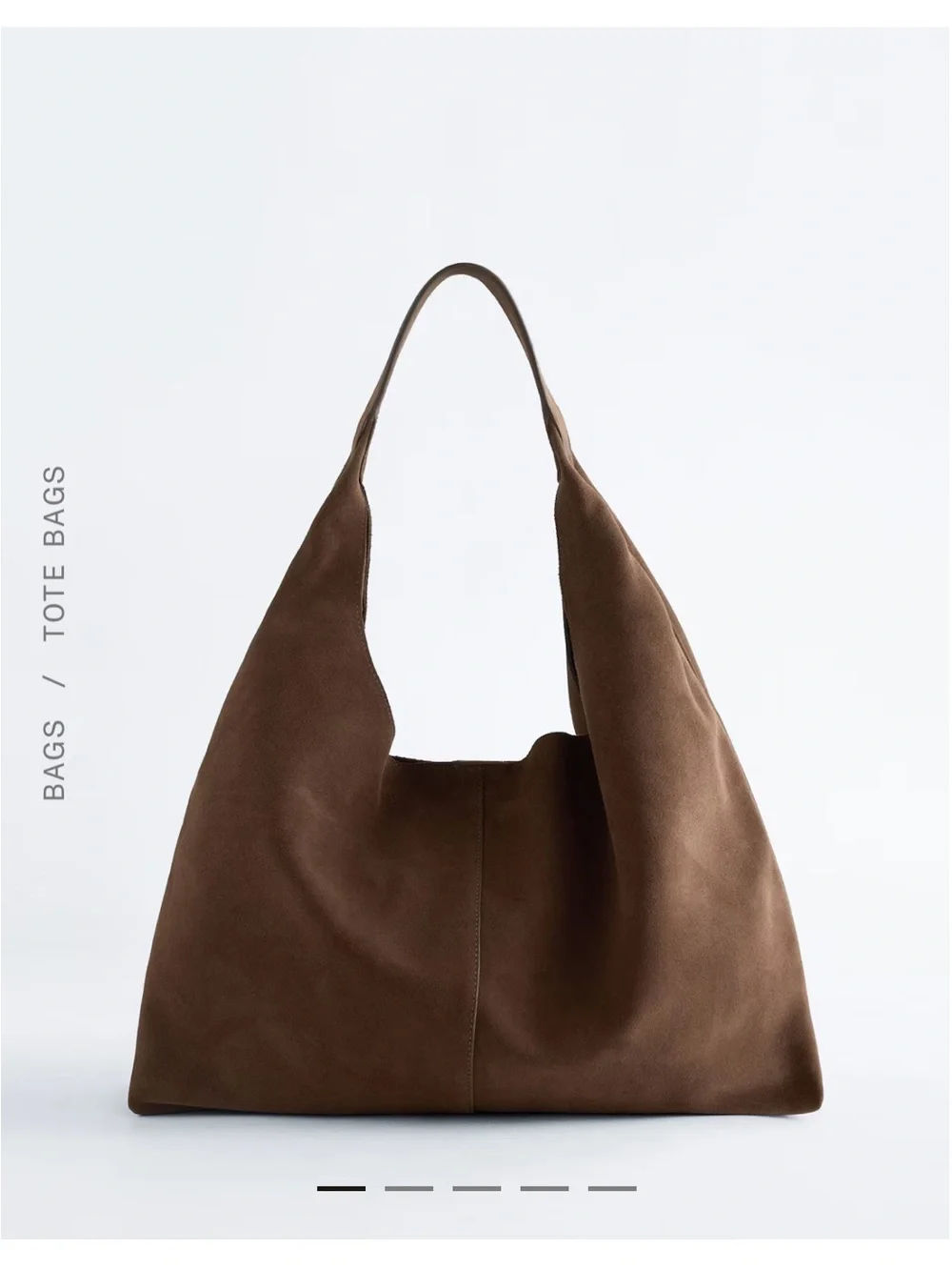 NWT & Other Stories Large Suede Tote Bag - Brown - Picture 1 of 11
